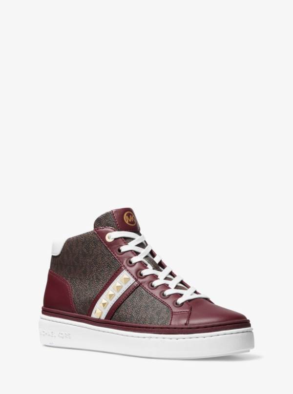 Damske Tenisky Michael Kors Chapman Studded Leather and Logo High-Top Bordove - Topanky Michael Kors Slevy | AOLZU-8942